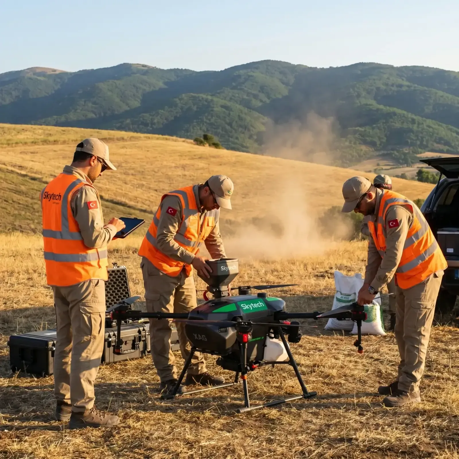 Skytech saha ekibi ekim öncesi hazırlık yaparken