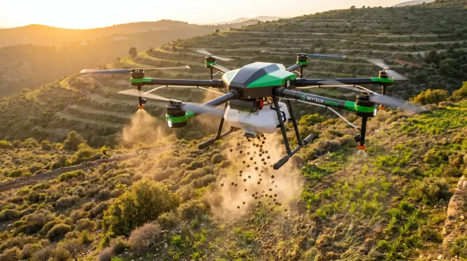 Dron ile yamaca tohum topu ekimi